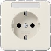 Jung 1520 NA Schuko fatning 16 A 250 V med bogstavfelt 6 x 37 mm CD serie hvid, 250 V