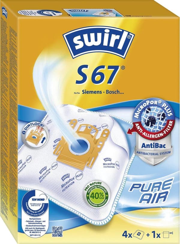 Swirl S 67 AirSpace - Pölynimuripussit