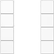 Jung KNX spilknapper F50 KNX 4-fold serie LS hvid alpin