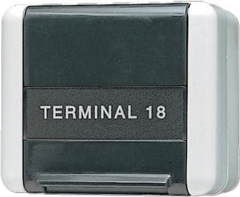 JUNG dataforbindelseshus 854W WG800 IP44 med skrue Fe. grå 854W (854W)