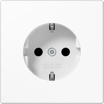 Jung Schuko stikdåse 16 A 250 V med kontaktbeskyttelse LS serie alpin hvid, 1 stk, LS 1520 KI WW