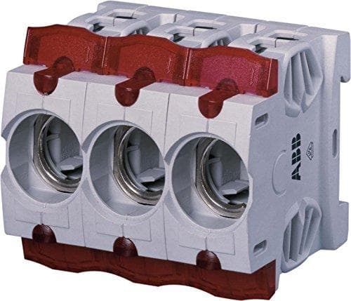 ABB Stotz S&J Fuse Base ISS63/3 Burgundy