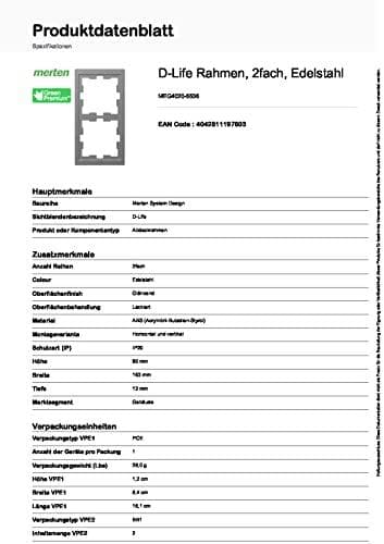Merten Frame 2°F. EDS D Life MEG4020 6536