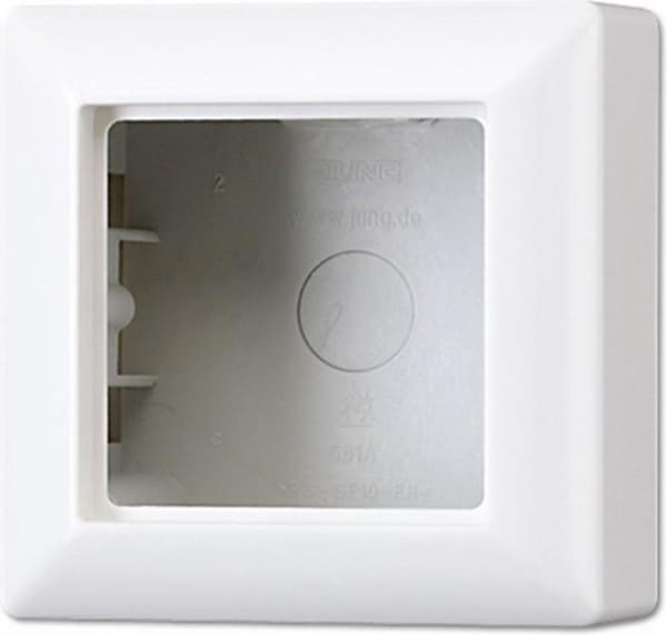 JUNG AS500 overflademonteret bk planmonteret kontakt plast, cremehvid, overflademonteret bk