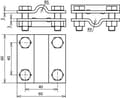 Miniatyrbild 2 av 2: Dehn + Soehne tvärstycke St/tZn f.Rd 8-10/8-10mm 318 251 (318251)