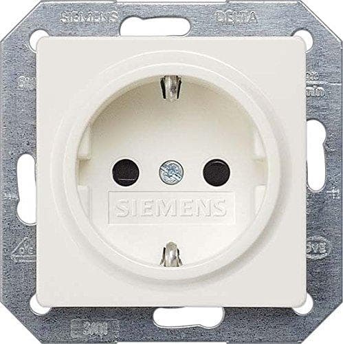 Bjc delta i-sys blanco SIEM fatning SCHUKO 5UB1518 titanium hvid, hvid Hvid