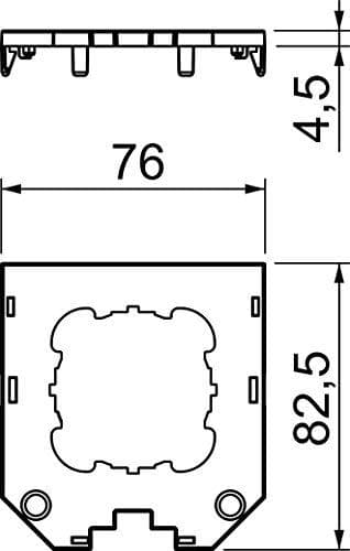 obo-bettermann – knappslå UT3 D1 för UT3 82,5 x 76 x 4 polyamidsvart grafit