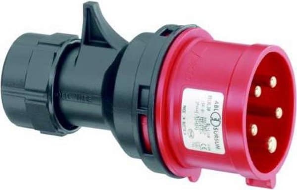 CEE stik 400V 5 polet 16A med mærke rød S51S30