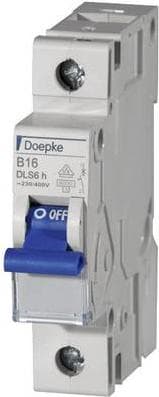 DOEPKE MCB B20A DLS-6H-B20-1-6-KA 6kA 1-polet 230V B-karakteristisk DLS-6H-B20-1-6-KA (09914024)