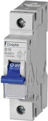 DOEPKE MCB B10A DLS-6H-B10-1-6-KA 6kA 1-polet 230V B-karakteristisk DLS-6H-B10-1-6-KA (09914021)