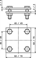 Pikkukuva 2 / 3: Dehn + Soehne poikkikappale St/tZn f.Fl 30/30mm 318 033 (318033)