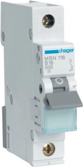 Hager MBN116 elektrisk kontakt 1P (MBN116)