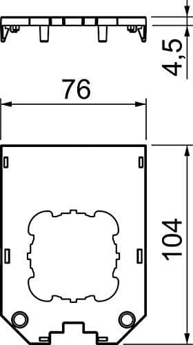 obo-bettermann – knappslå ut34 D1 för ut34 104 x 76 x 4 polyamidsvart grafit