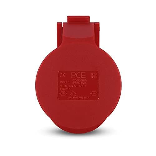 REV 0512560555 CEE-kobling, 5-benet (3Ph+N+PE) IP44, 400V 16A, rød
