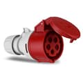Miniatyrbillede 1 af 6: REV 0512560555 CEE-kobling, 5-benet (3Ph+N+PE) IP44, 400V 16A, rød