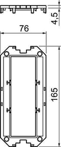Miniatyrbillede 2 af 2: obo-bettermann – knapstolpe UT3 P3 til UT3 165 x 76 x 4 polyamid sort grafit