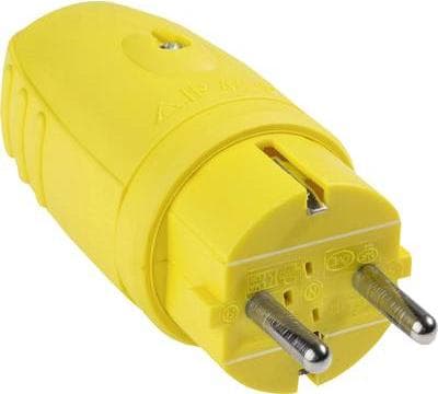 as - Schwabe gummistik 230 V / 16 A uden kabel - Schuko stik med dobbelt beskyttelseskontakt - beskyttelseskontakt stik også velegnet til udendørs bru