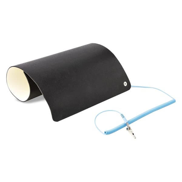 StarTech.com Antistaattinen matto maadoituskaapelilla, 30 cm x 46 cm, ESD-matto elektroniikkaan, antistaattinen pöytämatto irrotettavalla maadoitusjoh