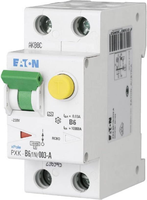 Eaton 236945 Fejlstrømsafbryder 2-polet 6 A 0,03 A 240 V AC