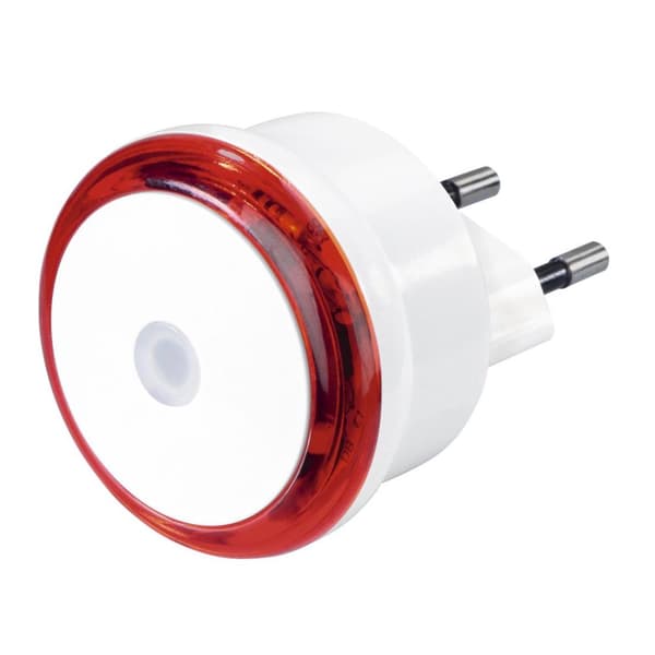 Hama LED Night Light Basic med stik, skumringssensor, energibesparende, rød (00223492)