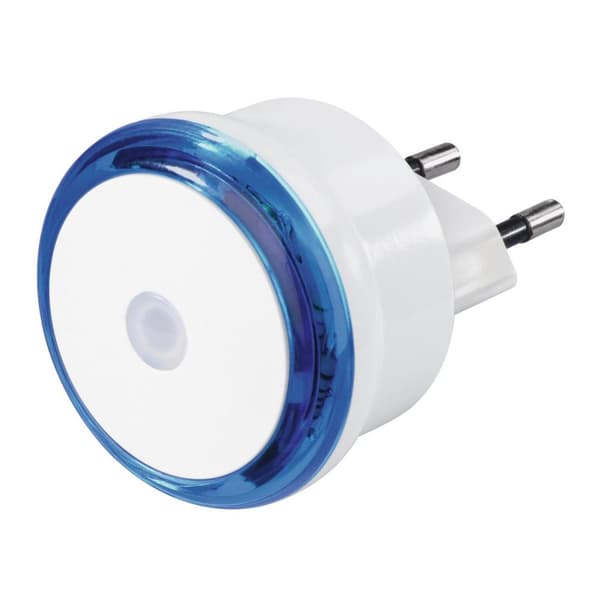 Hama LED Night Light Basic med stik, skumringssensor, energibesparende, blå (00223493)