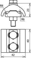 Miniatyrbillede 3 af 3: Dehn + Soehne parallelstik Cu til Rd5-12.5/16-95 306 100 (306100)