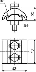 Miniatyrbillede 2 af 3: Dehn + Soehne parallelstik Cu til Rd5-12.5/16-95 306 100 (306100)