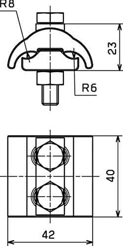 Dehn + Soehne parallelstik Cu til Rd5-12.5/16-95 306 100 (306100)