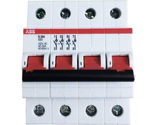 ABB 2CDE284001R0063. Katkaisijan tyyppi: Valettu katkaisija, Tuotteen väri: Monivärinen, Materiaali: Metalli, Muovi. Korkeus: 85 mm Paino: 390 g Pakka