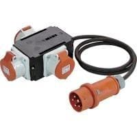 AS Schwabe 60529 MIXO strømfordeler 400V "ELLER" 32 A 1 CEE stik 32 A, 5-benet 400 V IP44 (60529)