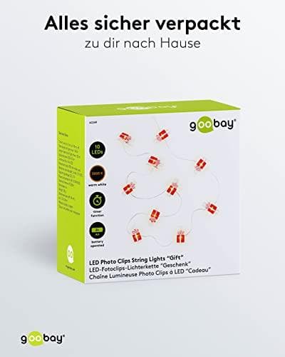 Goobay 10 LED fotoclips lyskæde "gave (60249)
