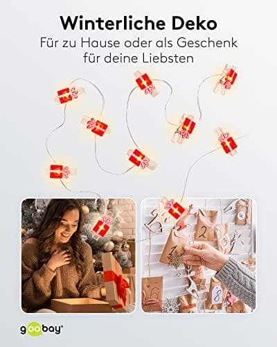 Goobay 10 LED fotoclips lyskæde "gave (60249)
