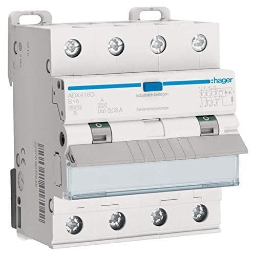 ADX416D RCD 4P 10kA B-16A 30mA A (ADX416D)