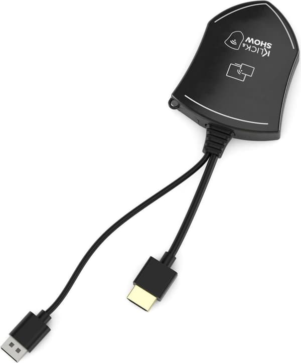 Kindermann KLICK & SHOW TOUCH-H-sender - enkelt HDMI-sender for at udvide KLICK & SHOW K-40 - Sendermodul - Sort - 1 stk(e) - Kindermann - Kindermann