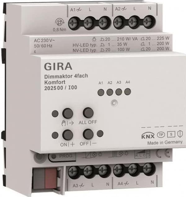 Gira lysdæmper 4-f. REG KNX Secure 202500 (202500)