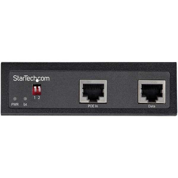 StarTech.com Industrial Gigabit PoE Splitter 90W High Speed Power over Ethernet PoE+++ Splitter 12-48V DC Splitter 802.3bt LAN/RJ45 Ultra PoE till DC