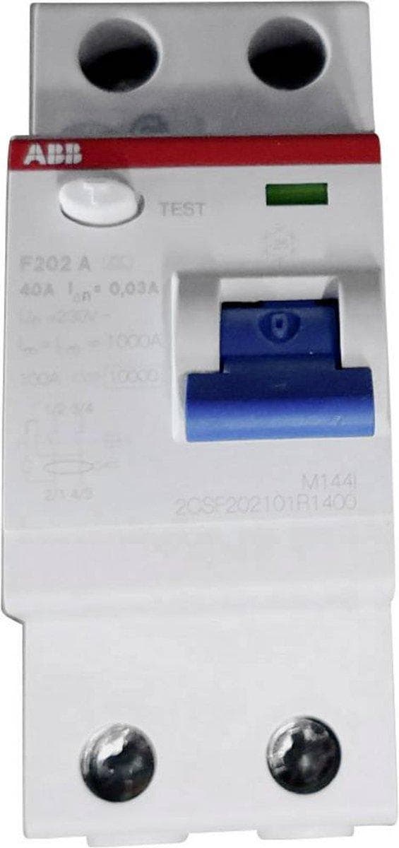 ABB RCD 2-polet 40 A 230 V/AC, 400 V/AC 2CSF202101R1400 (2CSF202101R1400)