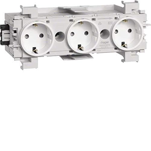 HAGER GS30019016 fatning 3-vejs Wago stik/klemme teknologi (GS30019016)