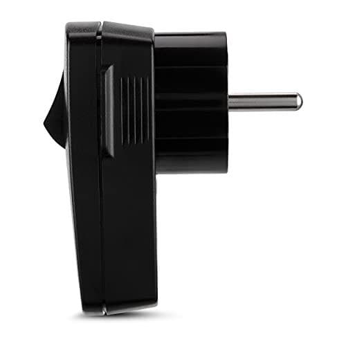 REV 0512102555 Sikkerhedsstik plast med afbryder 250 V sort IP20 (0512102555)