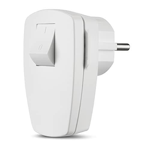 REV 0512100777 vinklet beskyttelseskontaktstik plastik med afbryder 250 V hvid IP20 (0512100777)