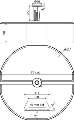 Dehn + Soehne betonialusta 102002 C45/55 17kg D 337mm (102002)