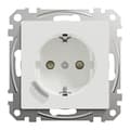 Miniatyrbillede 7 af 11: Merten Connected SCHUKO fatning polar hvid blank MEG2380-0319 (MEG2380-0319)