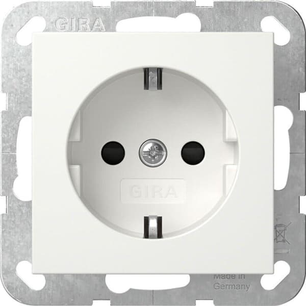GIRA 445327 SCHUKO SH System 55 ren hvid (445327)