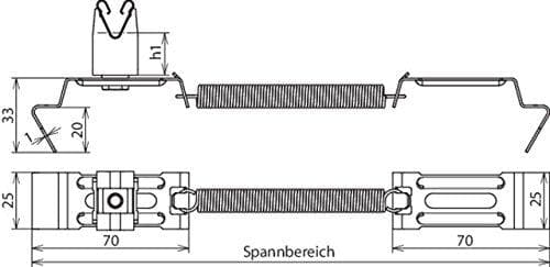 Dehn + Soehne kattojohdinpidike SPANNgrip StSt 206 249 (206249)