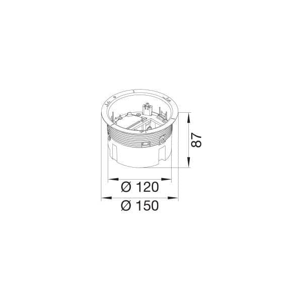 HAGER BSR02D03 Installationsboks R02, 2xSCHUKO Keystone (BSR02D03)