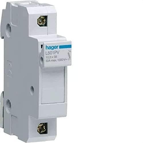 HAGER L501PV säkringselement 1P 1000V DC L38 1M (L501PV)