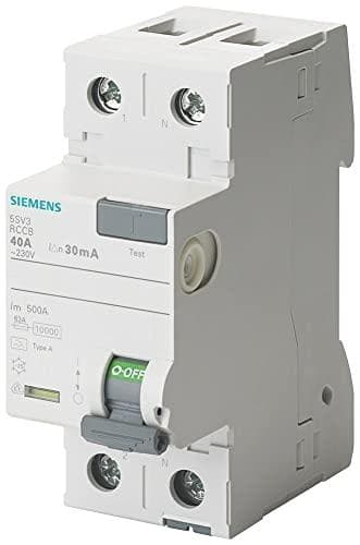FI-afbryder type F 25A 1+N-pol.30mA 230V 2TE 5SV3312-3 (5SV33123)