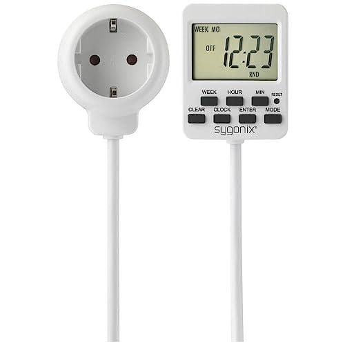Sygonix SY-5178380 timer digitalt ugeprogram 3500 W nedtællingsfunktion, kontinuerlig drift, programmeringsfunktion, tilfældig funktion, timerfunktion