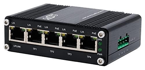EXSYS GmbH Mini 5-porttinen Ethernet PoE -kytkin – 5*10/100/1000Tx (EX-62020POE)