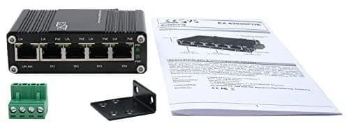 EXSYS GmbH Mini 5-porttinen Ethernet PoE -kytkin – 5*10/100/1000Tx (EX-62020POE)
